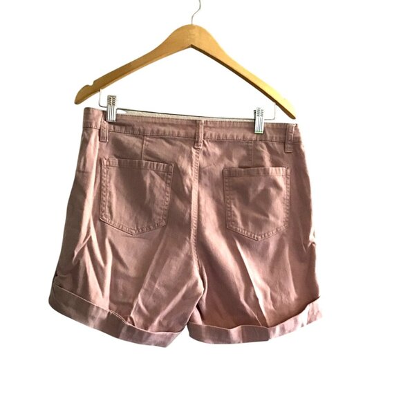 JONES NEW YORK- WOMENS BLUSH 97% COTTON UTILITY SHORTS SIZE 12 - Picture 2 of 6